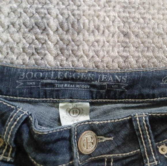 Bootlegger Women Dreyfus Bray Jean Denim Shorts Sz 25 Dark Wash Cotton Stretch - Picture 2 of 7